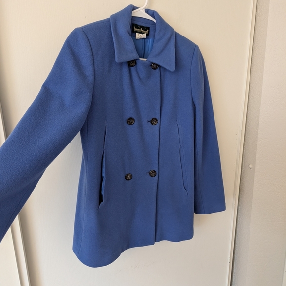 Vintage Harve Benard Womens 6 Petite Wool Blend Blue Peacoat Classic Colorful - Picture 5 of 7